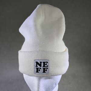 NEFF Cuff Beanie Toque Adult O/S Ivory White Knit 100% Acrylic Ski Snowboard